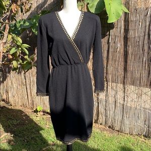 Vintage St.John Dress with gold  paillettes size 8